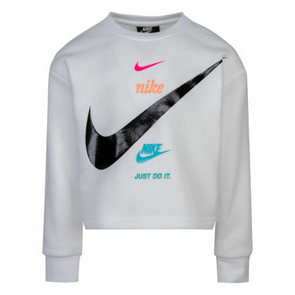 Children’s Sweatshirt without Hood Nike 36I330-001 White-0