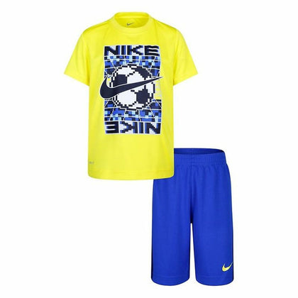 Children's Sports Outfit Nike Yellow Blue 2 Pieces-0