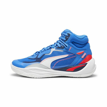Basketball Shoes for Adults Puma Playmaker Pro Mid Blue-0