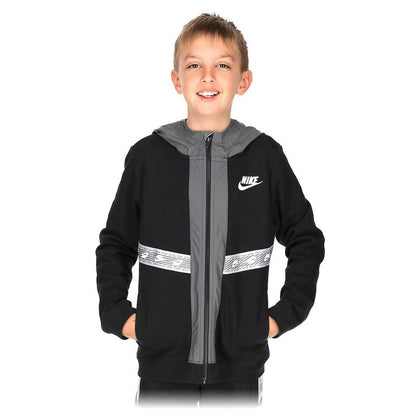 Children's Sports Jacket Nike Black Cotton-0