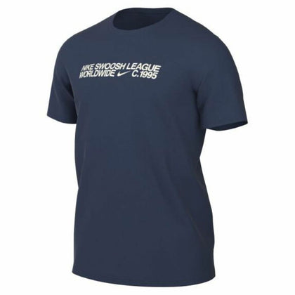 Men’s Short Sleeve T-Shirt Nike TEE ESS CORE 4 DM6409 410  Navy Blue-0