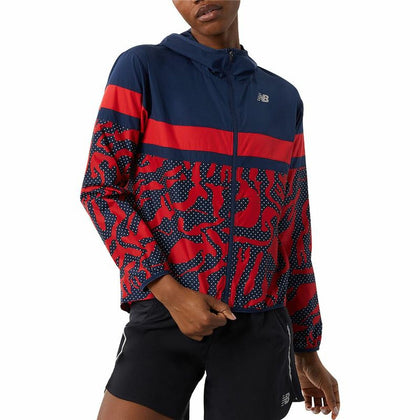 Women's Sports Jacket New Balance Printed Accelerate Blue-0