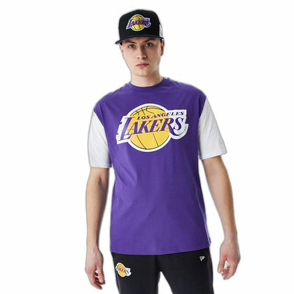 Men’s Short Sleeve T-Shirt New Era NBA Colour Insert LA Lakers Purple-0