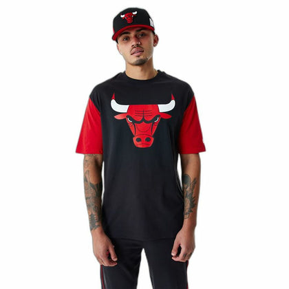 Men’s Short Sleeve T-Shirt New Era NBA Colour Insert Chicago Bulls Black-0