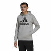 Men’s Hoodie Adidas  Essentials Fleece Big Logo Grey