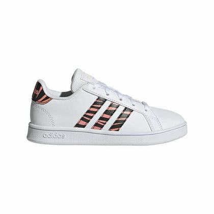 Sports Shoes for Kids Adidas Grand Court Print White-0