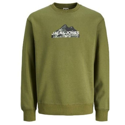 Men’s Sweatshirt without Hood Jack & Jones SWEAT CREW NECK 12262094 Green-0