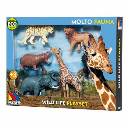 Set of 6 Wild Animals Moltó Plastic-0