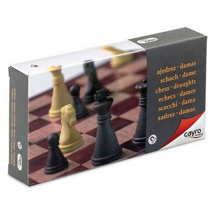 Chess and Checkers Board Magnetic Cayro C450 Plastic (16 x 16 cm)-0