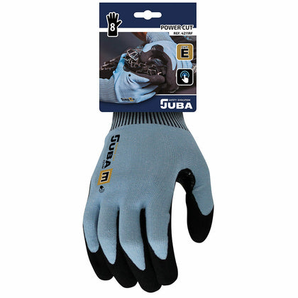 Work Gloves JUBA K-Rock Black Blue Touchpad Fibre Nitrile-0