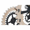 Wall Clock DKD Home Decor Black Natural MDF Wood Gears 70 x 4 x 45 cm