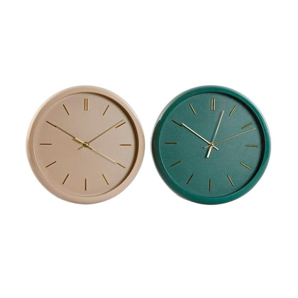 Wall Clock Home ESPRIT Green Pink PVC Modern 30 x 4 x 30 cm (2 Units)-0