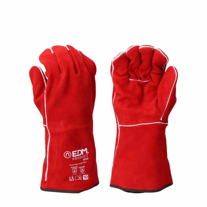 Work Gloves EDM Welders Red Kevlar Cotton Suede-0