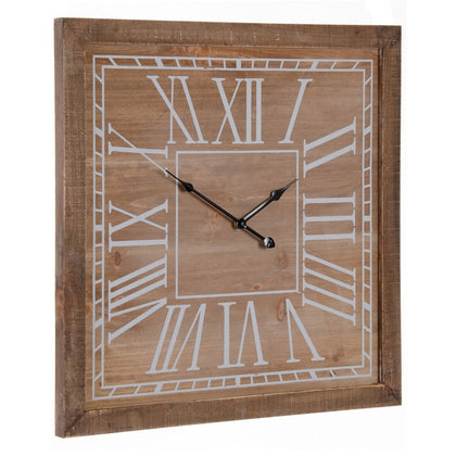 Wall Clock Natural Fir wood 60 x 5 x 60 cm-0