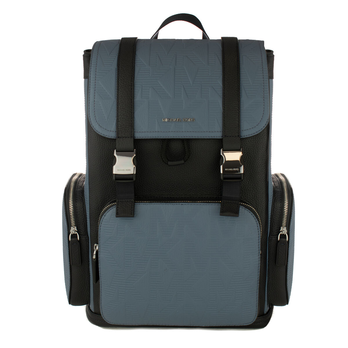 Michael Kors Backpack 37s0mknb2c Blue Black Nylon Plaid Daypack Men