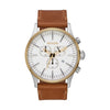 Nixon Men's Chronograph Quartz Movement Brown Leather Watch  A4052548 (42 mm)
