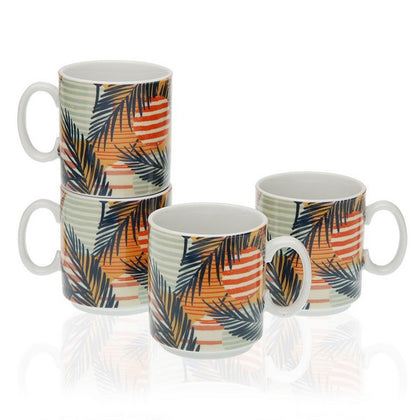 Set of Mugs Saona Porcelain (4 Pieces)