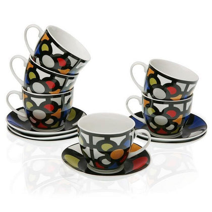 Piece Coffee Cup Set Porcelain (6 Pieces)