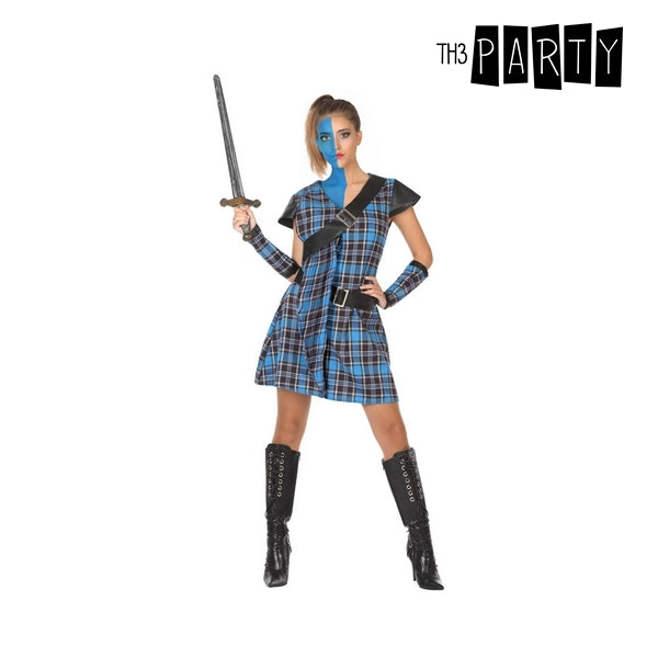 Costume for Adults Scottish woman Blue (4 Pcs)