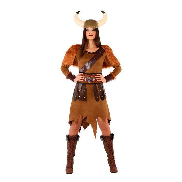 Costume for Adults 114012 Female viking Brown (3 Pcs)