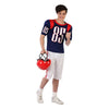 Costume for Children 115996 Rugby player Blue White (Size 14-16 years)