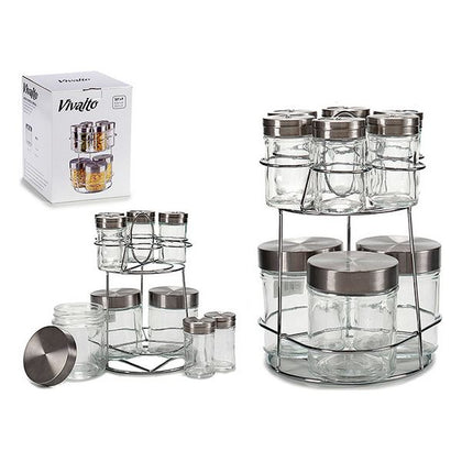 Spice Rack Metal (17 x 24,5 x 17 cm) (9 Pieces) With support