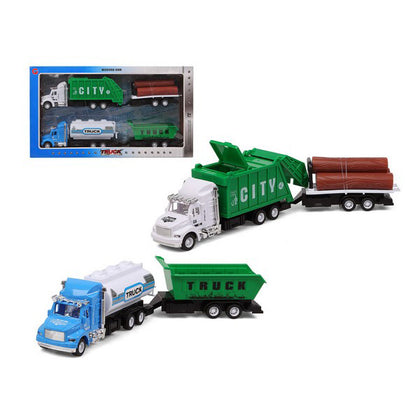 Set of cars Garbage truck Green 119275 (3 Uds)