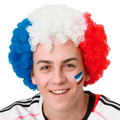 French Flag Afro Wig