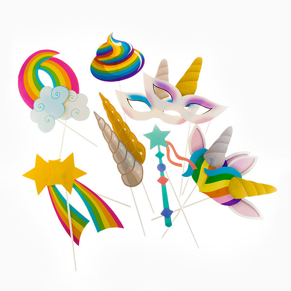 Th3 Party Photocall Unicorn  Accessories (Pack of 12)